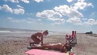 Vid 1of 8 first time cuckolding on public beach