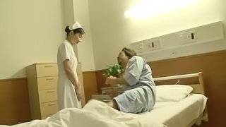 Incredible Japanese nurse gives blowjob and enjoys steaming sex