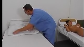 Practicing nurse gets his patient a massive toy to deliver her from dying horny